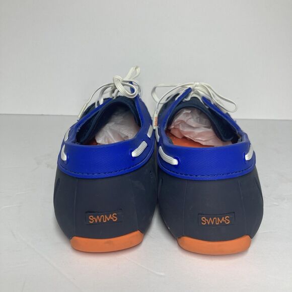 Swims Shoes Mens Size 9 Blue Orange Mesh Lace Up Loafers Water Resistant Comfort - Picture 5 of 15